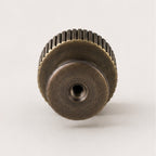 Reeded Cabinet Knob - Antique Brass