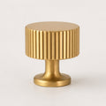 Reeded Cabinet Knob - Satin Brass