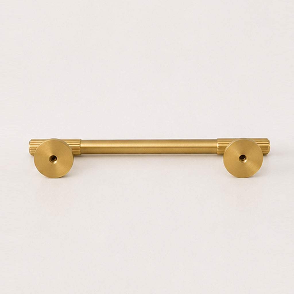 Reeded Pull Handle - Satin Brass