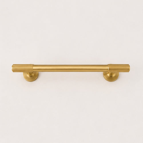 Reeded Pull Handle - Satin Brass